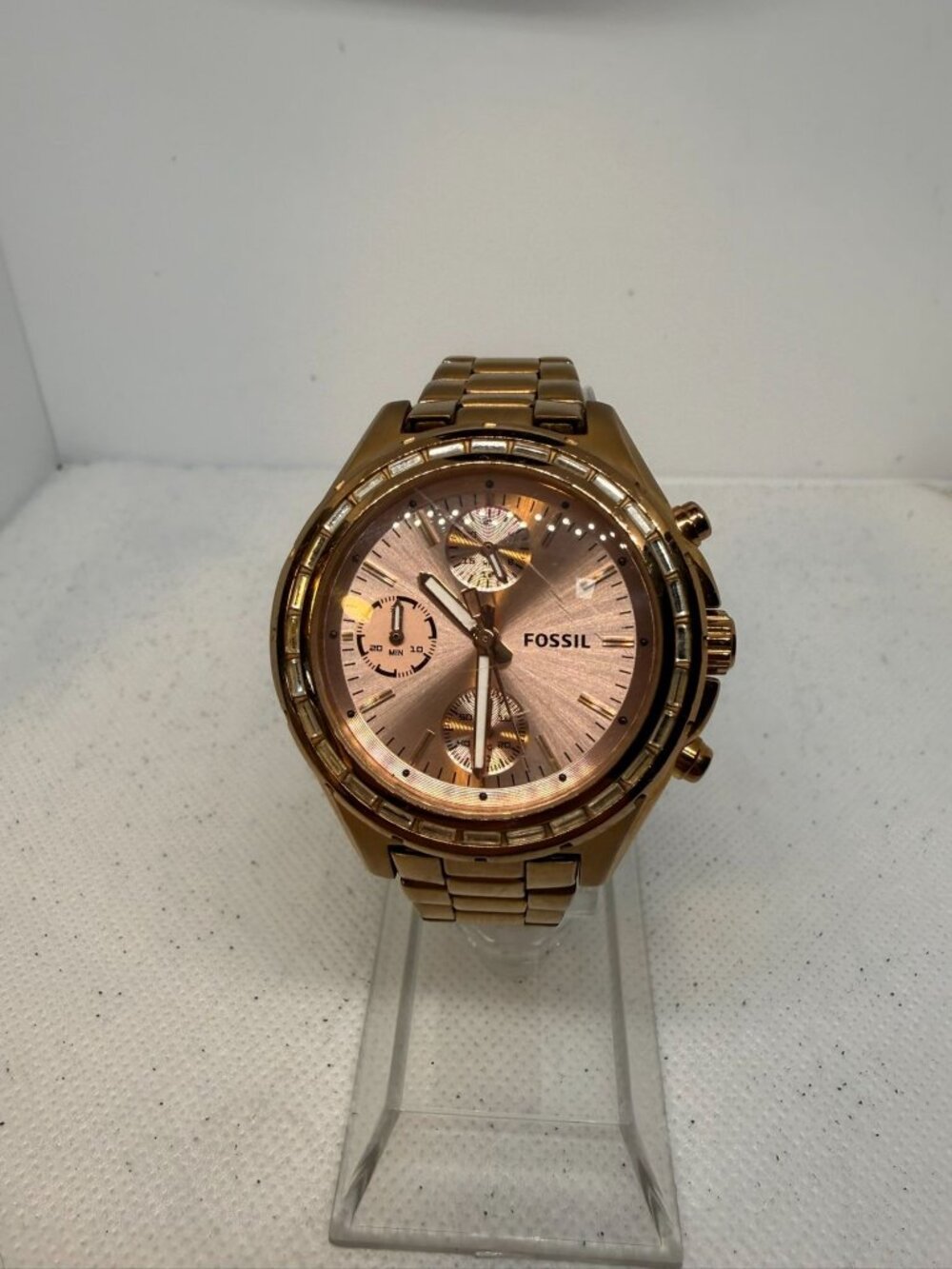 Fossil Dylan CH2826 Womens Rose Gold Chronograph Stainless Steel Watch 38mm